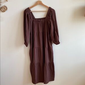 Elegant Brown Women's Dress